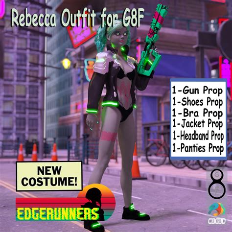 Edgerunner Rebecca Outfit OUT NOW!!! by CBG-3D on DeviantArt