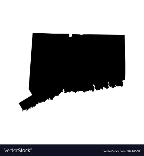 Map of the us state of connecticut Royalty Free Vector Image