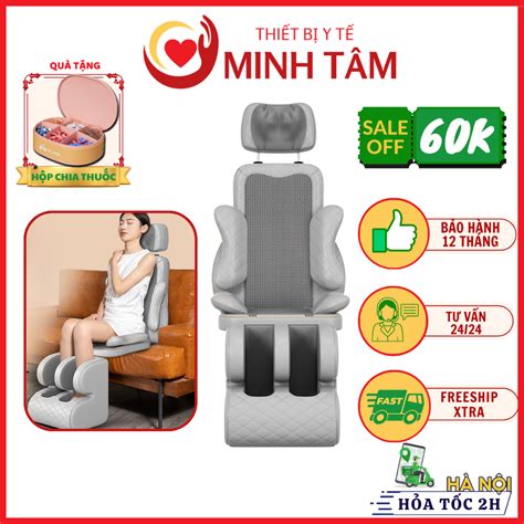 Nệm Massage Toàn Thân Kèm đệm Massage Chân Alota N23 3d 12 điểm Thảm Ghế Mát Xa Rung Làm ấm