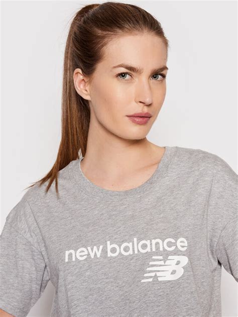 New Balance T Shirt Stacked Wt Gris Relaxed Fit Modivo Fr