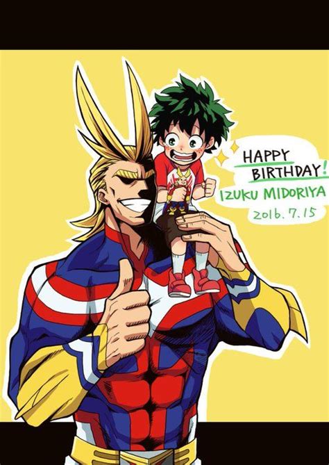 Pin On Dad All Might And Son Deku