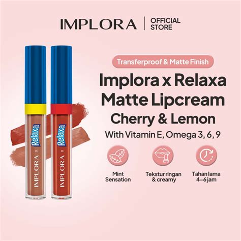 Jual Implora X Relaxa Matte Lip Cream New Launch Shopee Indonesia