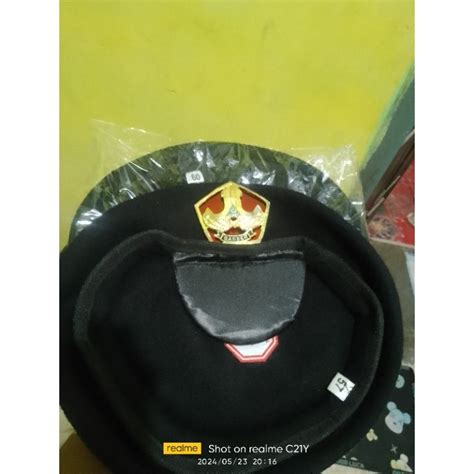 Jual Baret Camel Hitam Kavaleri Banser Emblem Banser Shopee Indonesia