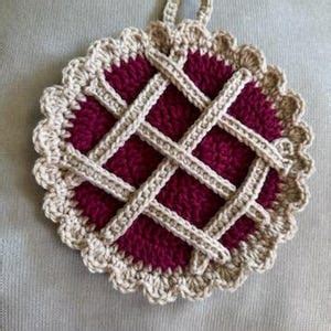 Crochet Pie Hot Pad Pattern Etsy