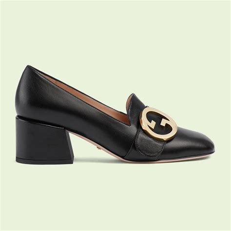 Zapato De Tacón Medio Gucci Blondie Para Mujer Inpiel Negra Gucci® Mx