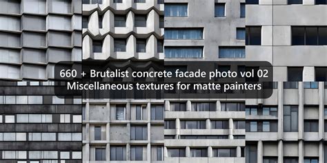 660 + Brutalist concrete facade photo vol 02 - Blender Market