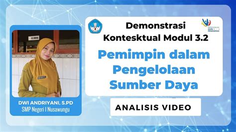 A Demonstrasi Kontekstual Modul Pemimpin Dalam Pengelolaan