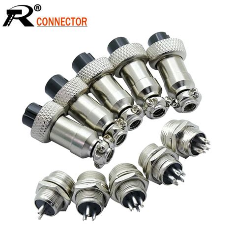 10pcs Lot GX12 Aviation Plug Socket Male Female 2 3 4 5 6 Pin 12mm