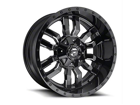 Fuel Wheels Tacoma Sledge Gloss Black Milled 6 Lug Wheel 18x9 20mm