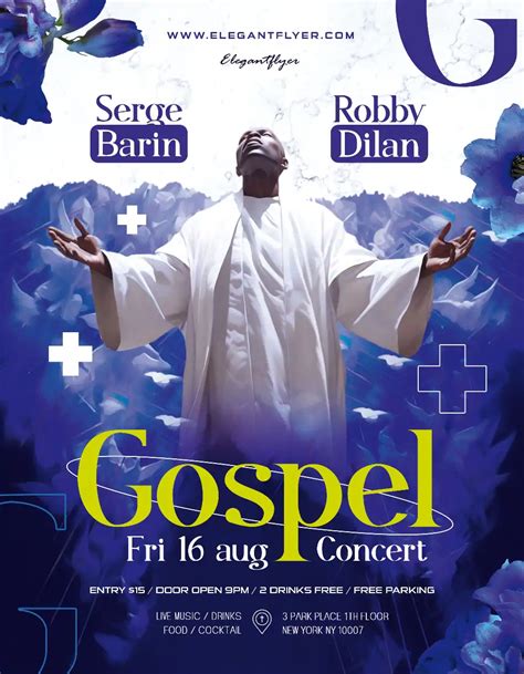 Free Gospel Music Flyer Template Free Flyer Psd