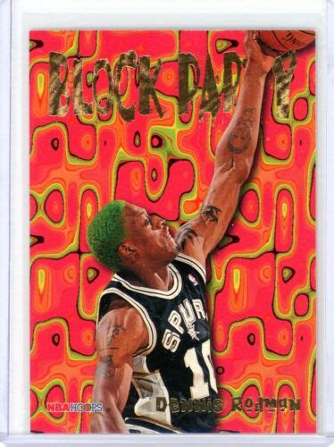 Skybox Nba Hoops Dennis Rodman Block Party San Antonio Spurs