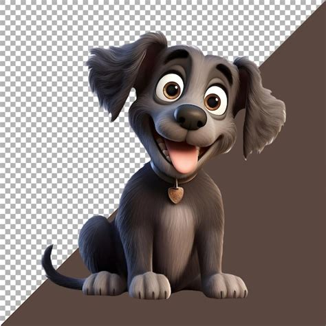 Renderizaci N D De Un Perro Sonriente En Un Fondo Transparente