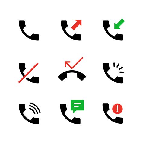Phone dial icon set. Suitable for design element of smartphone UI