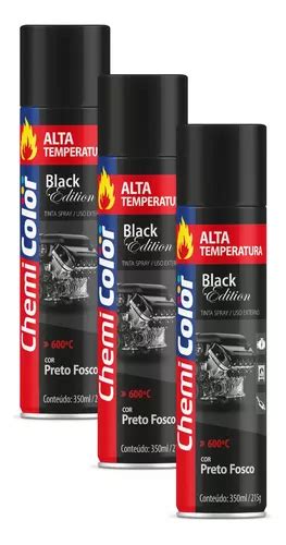 Tintas Spray Alta Temperatura Preto Fosco Chemicolor Ml