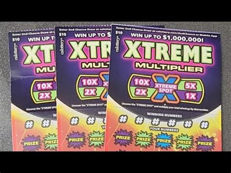 California Newest Xtreme Multipler Tickets Ca Lottery Scratchers