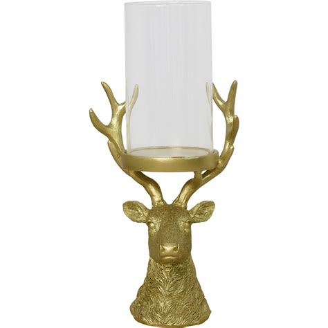 Golden Stag Candle Holder Gold Wilko