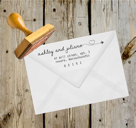 Custom Return Address Stamp For Destination Wedding Etsy