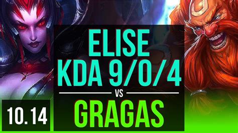 Elise Vs Gragas Jungle Kda 904 Legendary Euw Grandmaster V10