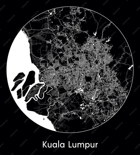 Premium Vector | City map asia malaysia kuala lumpur vector illustration