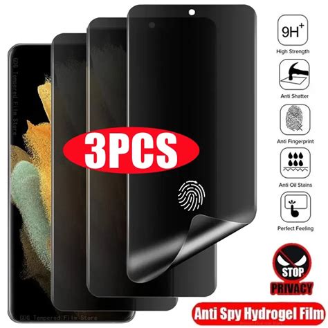 3 Adet Anti Casus Hidrojel Film Samsung Galaxy S21 S20 S22 S23 Ultra