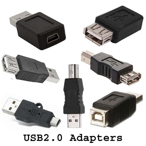 Usb Adapter Male Female Type A B Mini Plug Coupler Gender Changer Usb