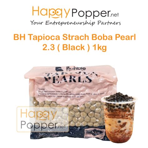 Happypopper Halal Bubble Tea Boba Tapioca Starch Balls Ball Black Pearl ...