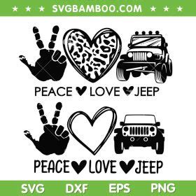 Peace Love Jeep Svg Png