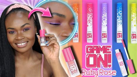 MEGA Resenha Da Linha GAME ON Ruby Rose Delineador Colorido Blush