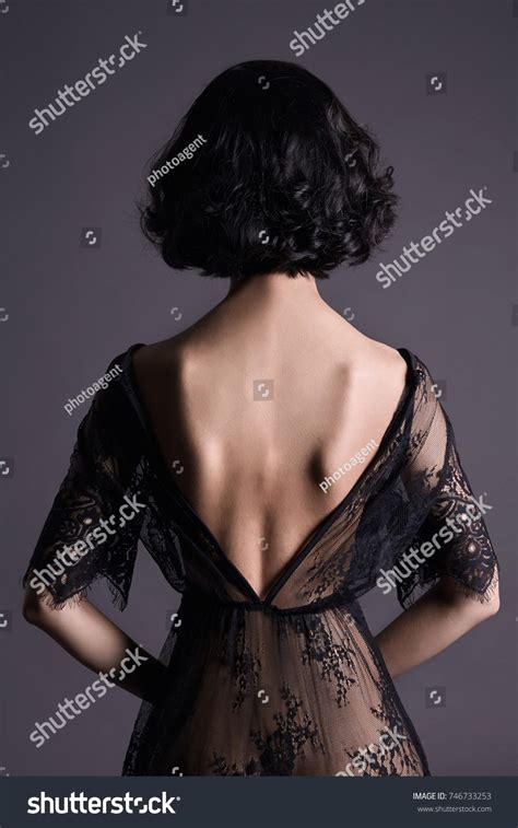 Beautiful Nude Woman Backgirl Sexy Dress Foto Stok Shutterstock
