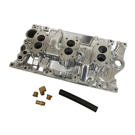 Edelbrock 54171 C357 B Three Deuce Intake Manifold Sb Chevy Vortec