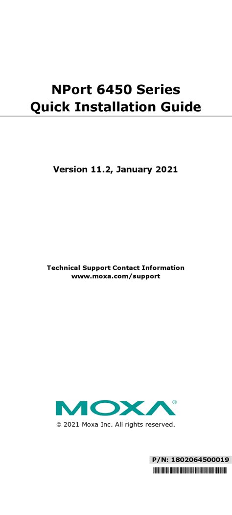 MOXA TECHNOLOGIES NPORT 6450 SERIES QUICK INSTALLATION MANUAL Pdf