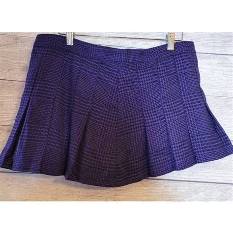 Miley Cyrus Max Azria Skirts Vintage Miley Cyrus Purple Plaid