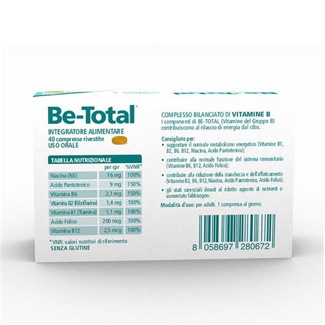 Be Total Classico Integratore Alimentare Vitamina B Mini Compresse 40