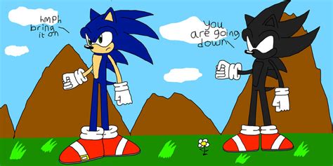 Sonic Vs Dark Sonic By Notredametp On Deviantart