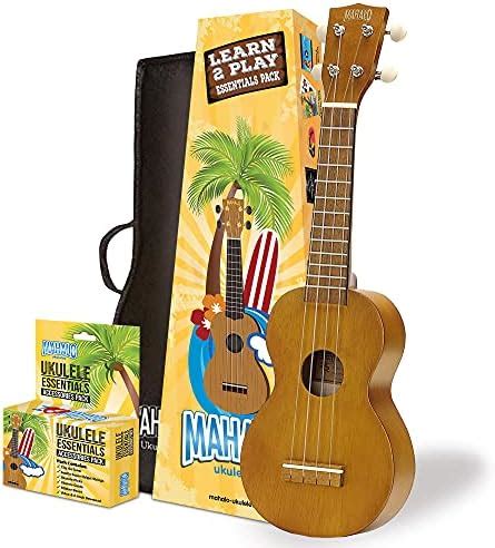 Mahalo Kahiko Series Soprano Ukulele Trans Brown With Essential Pack