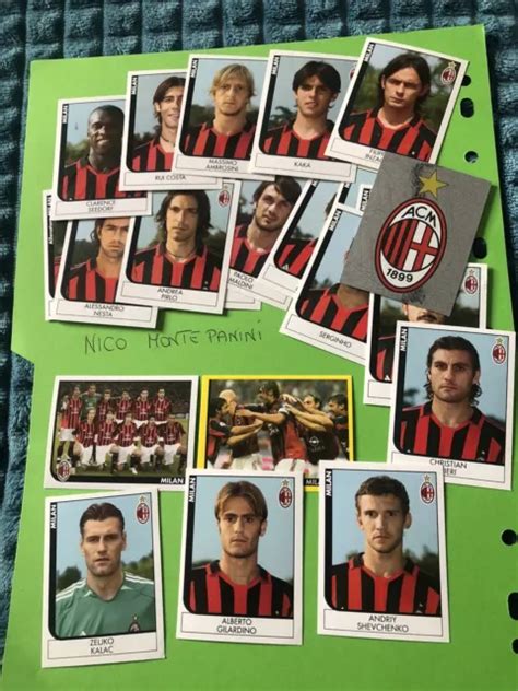 Figurine Calciatori Panini Squadra Completa Milan Figurine