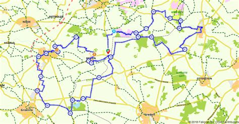 Kaart Fietsknooppunten Noord Frankrijk Vogels