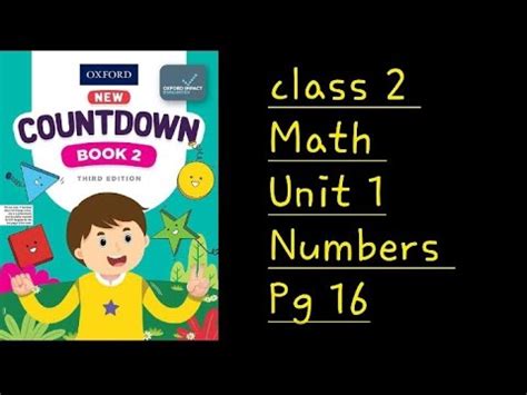 Countdown Book Third Edition Pg Unit Numbers Class Math