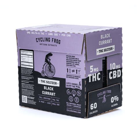 Cycling Frog Thc Cbd Seltzer Pack Black Currant Cannabuddy