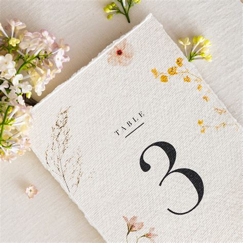 Floral Table Numbers / Wedding Table Numbers / Wedding Table - Etsy