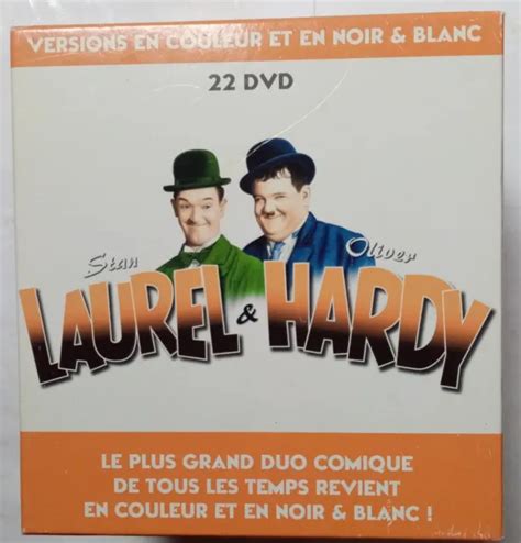 COFFRET DE 22 DVD Laurel Hardy En Couleurs Et Noir Blanc EUR 84