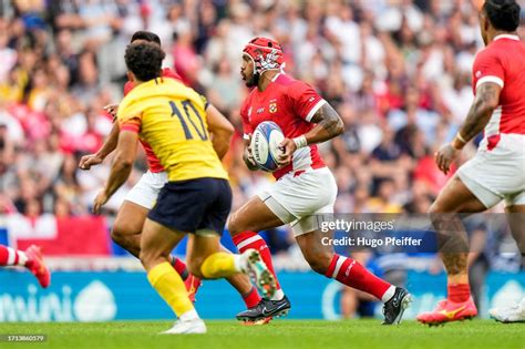 Pita AHKI of Tonga during the 2023 Rugby World Cup Pool B match... News ...