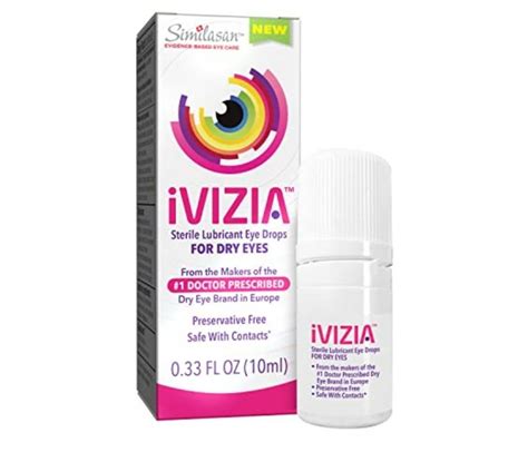 Ivizia Sterile Lubricant Eye Drops For Dry Eyes Preservative Free Moisturizing Dry Eye Relief