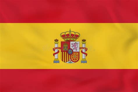 Bandera Que Agita De España Textura Del Fondo De La Bandera Nacional De