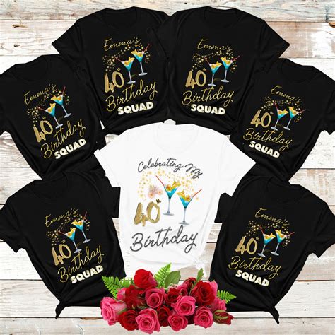 40th Birthday Shirt Birthday Squad Birthday Group Shirt Birthday Party