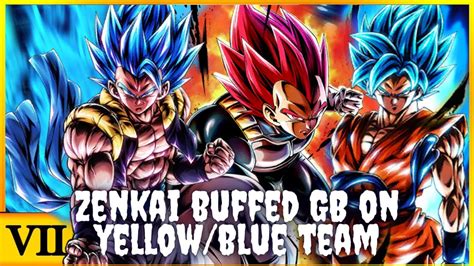 Zenkai Buffed Gogeta Blue Zenkai 7 God Vegeta On Yellow Yellow Blue