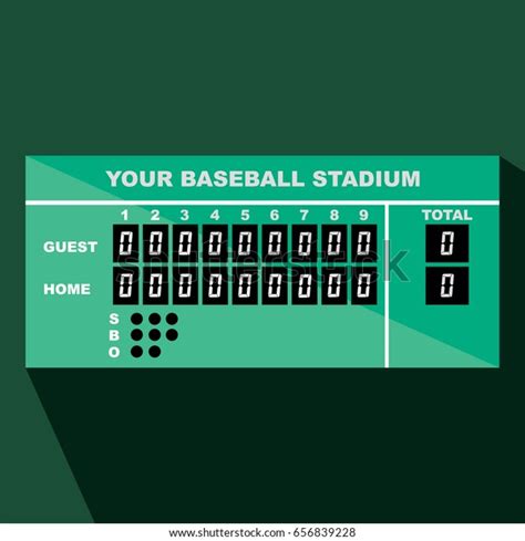 Baseball Scoreboard Vector Illustration Stock Vector (Royalty Free ...