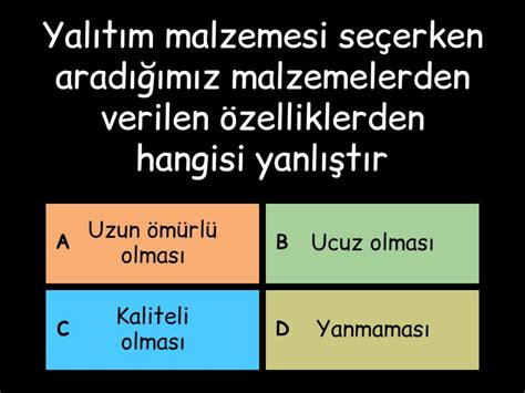 Fen Bilimleri Test Quiz