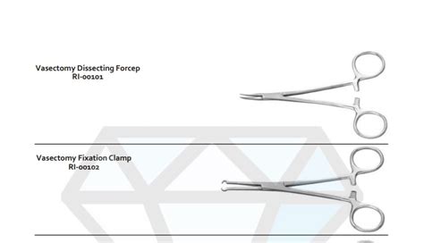 Vasectomy Fixation Clamp RI 00102 Rigor Instruments