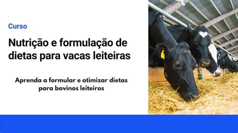 Curso De Nutrição E Formulação De Dietas Para Vacas Leiteiras Sympla